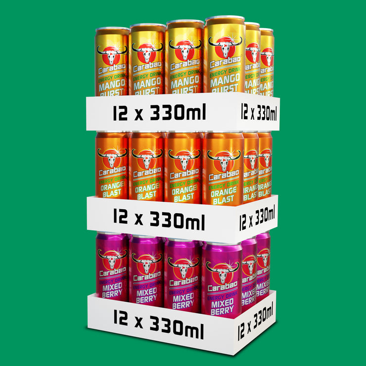 Carabao Energy Drink Tropical Pack (36 x 330ml)