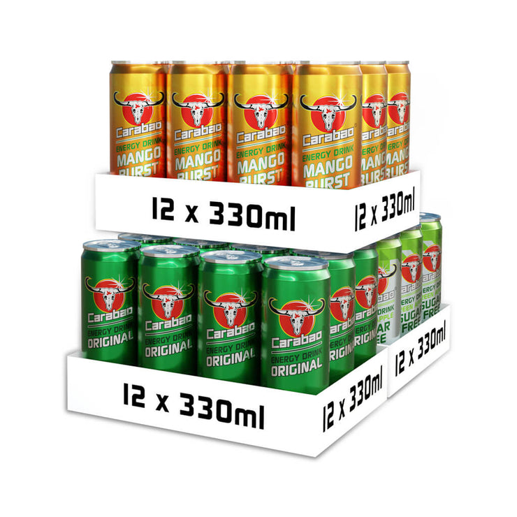 Carabao Energy Drink Workout Pack (36 x 330ml)